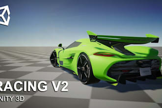 design and develop a realistic 3d car racing game in unity