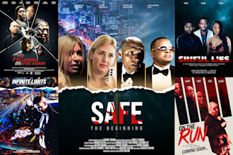 design a cinematic movie poster for your film, short film or event