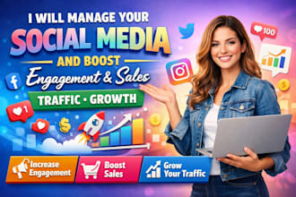 manage your social media and boost engagement and sales traffic growth