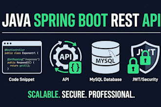 build java spring boot rest API with mysql and jwt