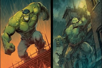 draw comic book illustration as a comic book illustrator