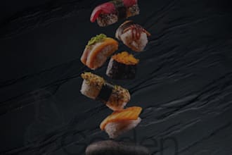 design a luxury modern restaurant menu and food list