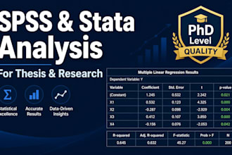 run spss or stata analysis for your research, thesis, or dissertation