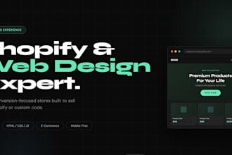 design a professional shopify for your business
