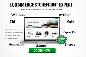 create webflow wix studio zid salla expandcart shopgo zbooni storefront expert