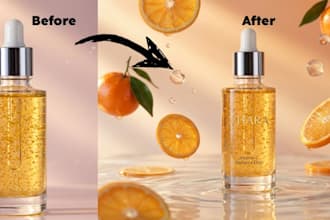 design luxury ai skincare product ads