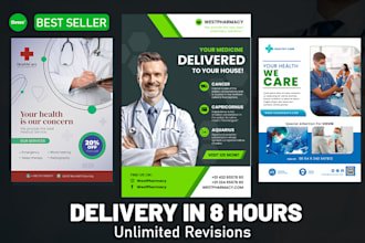 design a medical poster, flyer, or any healthcare flyer for you
