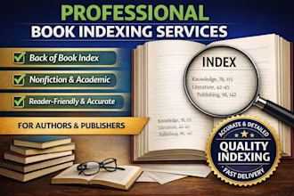 provide professional book indexing services for authors and publishers