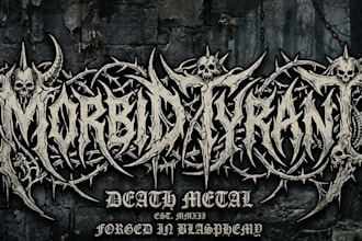 design modern metal logo for bands, projects and brands
