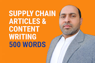 write articles on logistics and supply chain management