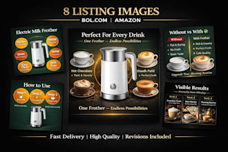 design professional bol listing images and product infographics