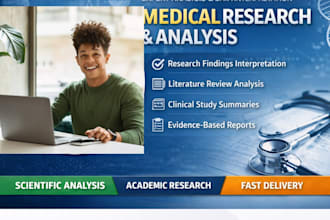 help with medical research and research analysis