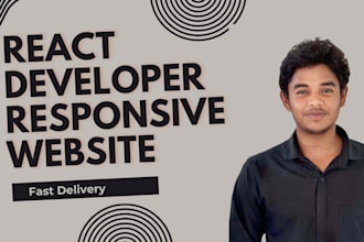 responsive react website and java applications