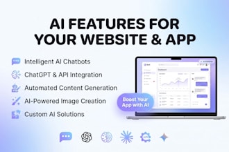 integrate ai features into your website or app using openai API gpt