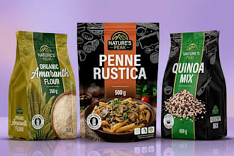 do product packaging design, pouch design, box packaging, mylar bag design