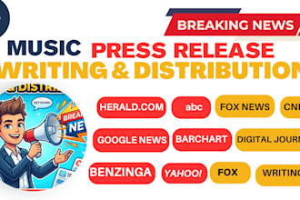 write press release distribution, press release writing or music press release