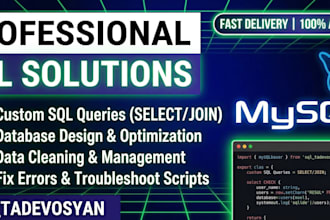 write professional sql queries for your database