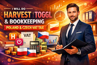 do time tracking harvest toggl bookkeeping and file poland czech vat tax