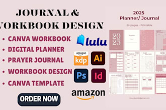 format design prayer digital journal workbook digital planner worksheet on canva