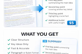 summarize your text into clear bullet points fast