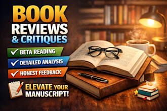 read your book and give you constructive feedback and advice