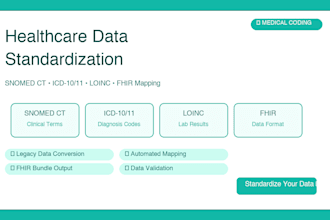 standardise medical data to snomed ct, icd 1011, loinc