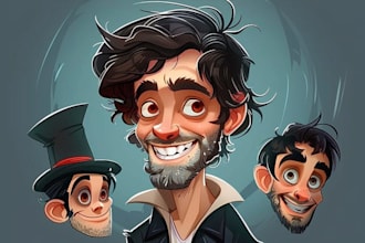 draw cartoon avatar, cartoon character, caricature