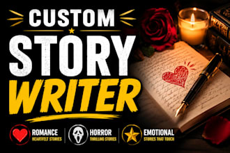 write custom emotional romantic and horror short stories