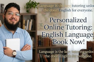 be your personal english tutor for conversation and grammar