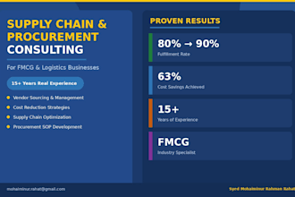 evaluate and source vendors for your fmcg business
