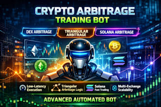 develop crypto arbitrage bot, dex arbitrage, triangular, solana arbitrage bot