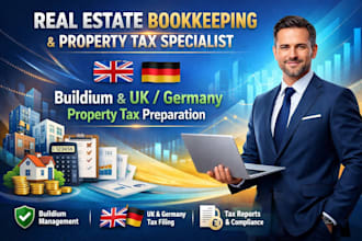 handle real estate bookkeeping buildium and prepare UK germany property tax