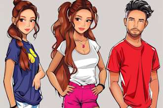 vector anime avatar logo, cartoon avatar, anime caricature
