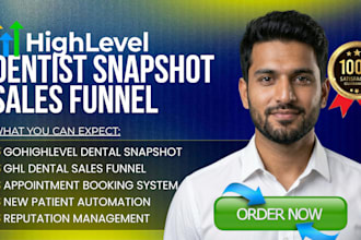 setup gohighlevel dentist snapshot dental funnel appointment booking automation
