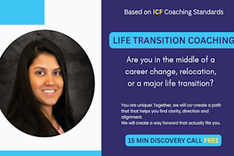 be your life transition coach to help you find clarity