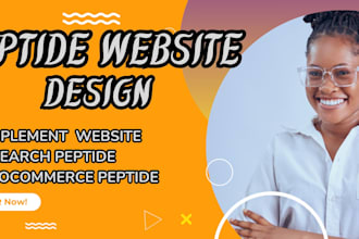 do biotech peptide website store design medical nutraceutical  research website