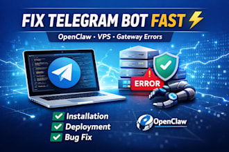 fix install openclaw telegram bot, vps deployment gateway issues ai agent