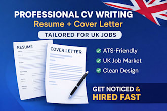write a professional CV, resume and cover letter for UK jobs