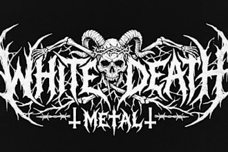create black metal, death metal, gothic font logo