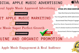 do organic apple music ads for best apple music growth and real engagement