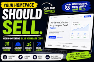 write high converting saas homepage copy