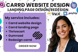 design carrd website design,carrd landing page, gumroad, redesign carrd, hubspot
