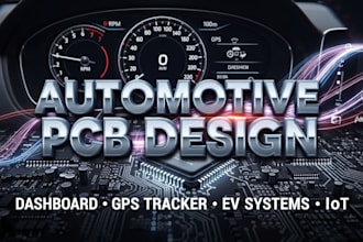 design automotive pcb for dashboards, gps tracker, gauges, control and ev system
