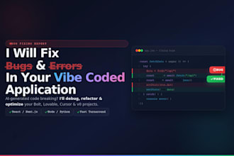 fix bugs and errors in your vibe coded application