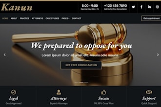 design attorney, lawfirm, lawyer, notary, legal office website or legal website