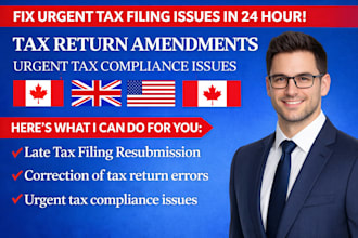 review and fix rejected tax return canada, australia, singapore