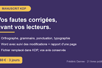 proofread and correct your french manuscript before KDP publishing