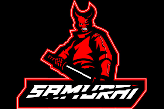 make bold and powerful samurai logo for your brand