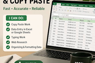 do accurate data entry and copy paste tasks
