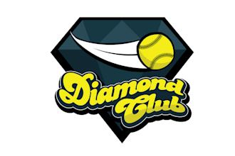 design classic diamond club softball team logo